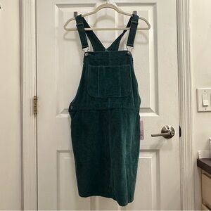 Wild Fable Green Corduroy Overall Dress